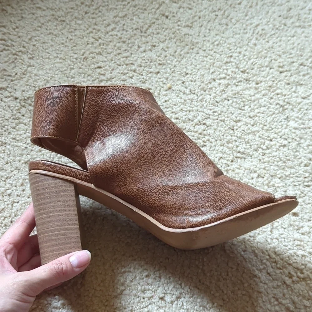 Corky's Brown Open Toe Slingback 3.5
